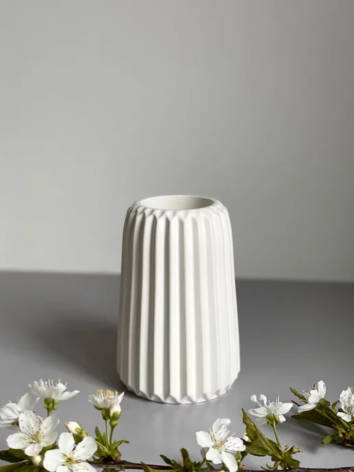 Flower vase, vase for home decor, concrete vase, handmade