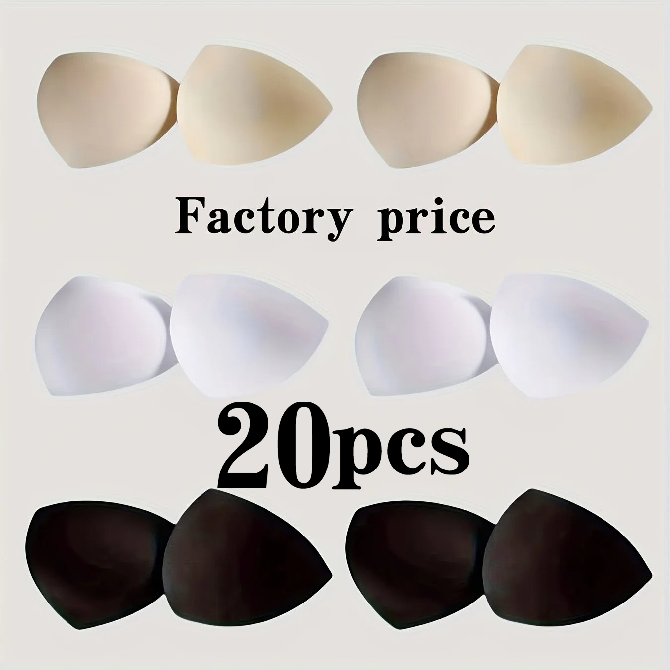 20Pcs Invisible Triangular Bra Pads, Sponge Inserts for Enhanced Support and Shaping, Reusable Bra Pads High-Quality Underwear Accessories, Suitable for Swimwear, Sports Bras, and Everyday Underwear Use.