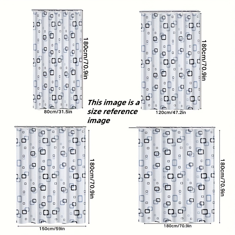 12 Hook Waterproof Shower Curtain for Bathroom Stylish Design Random Design Washable & Durable Shower Curtains Waterproof Bathroom Curtains Shower curtain with Stylish Designs Material Easy to Clean for All-Season Bathroom Decor and Home Use