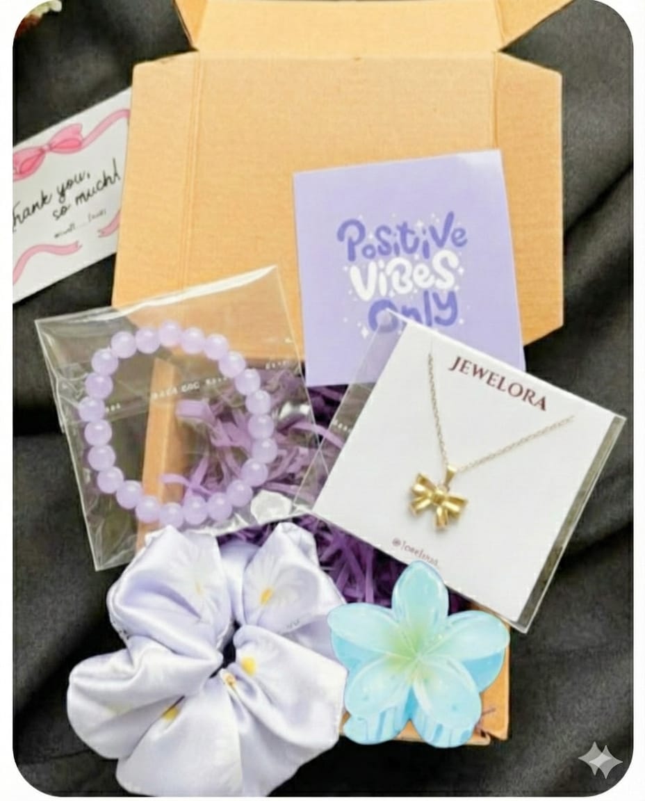 Customize gifts combo box | Customized Jewelry & Hair Accessory Combo Gift - Surprise Box for Her