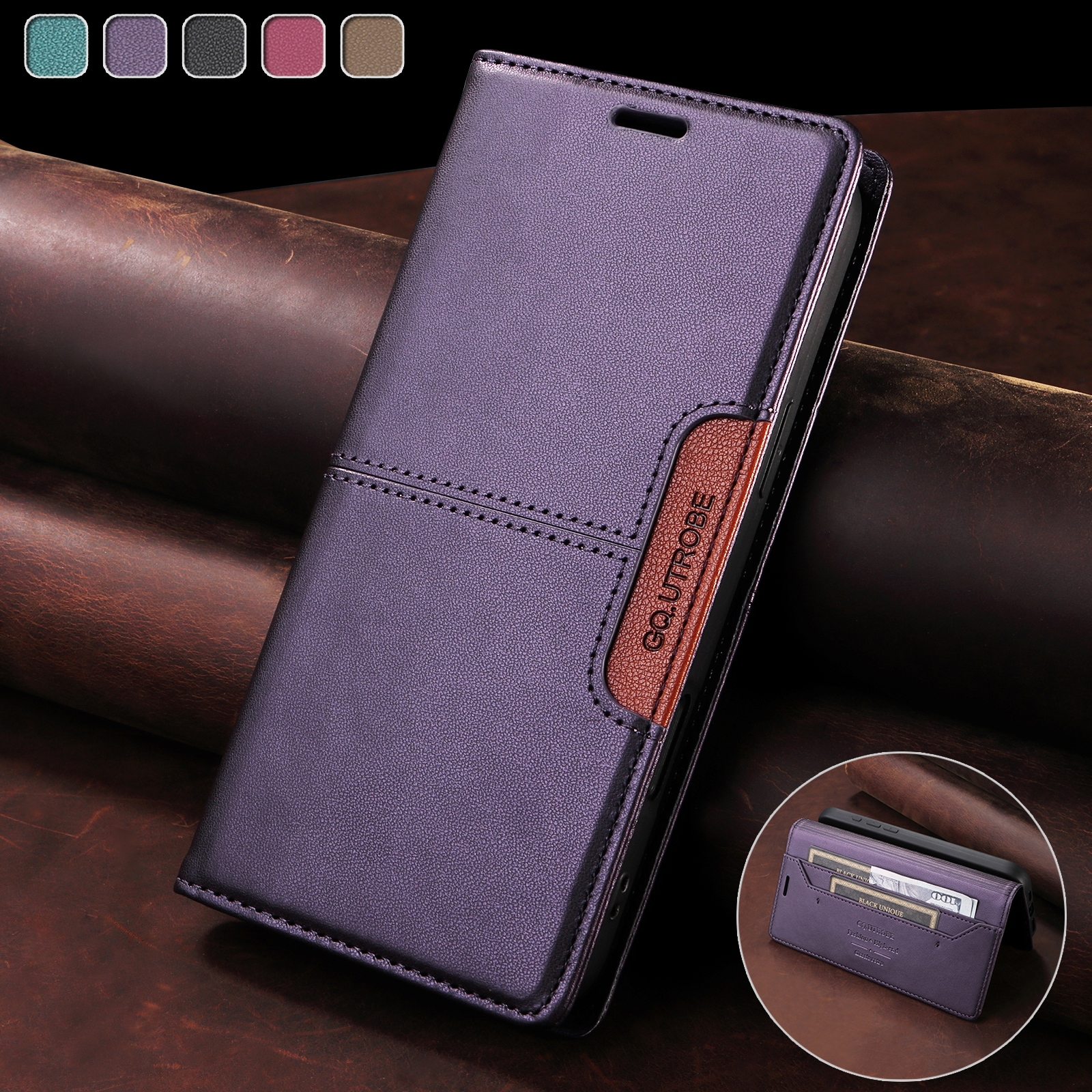 Flip Leather Case For   S26 S25 S24 Ultra S23 FE S22 S21 S20 Plus A06 A16 A36 A56 A26 A15 A35 A55 A05 Wallet Cover