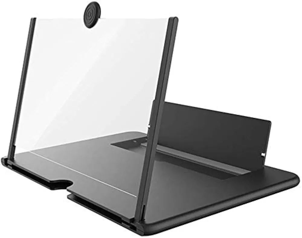 Yilu 12'' Screen Magnifier, 3D Lens Pull-Out Screen Magnifier For Movies, Videos, And Gaming, Mobile Phone Magnifier with Screen Amplifier，Supports All Smartphones