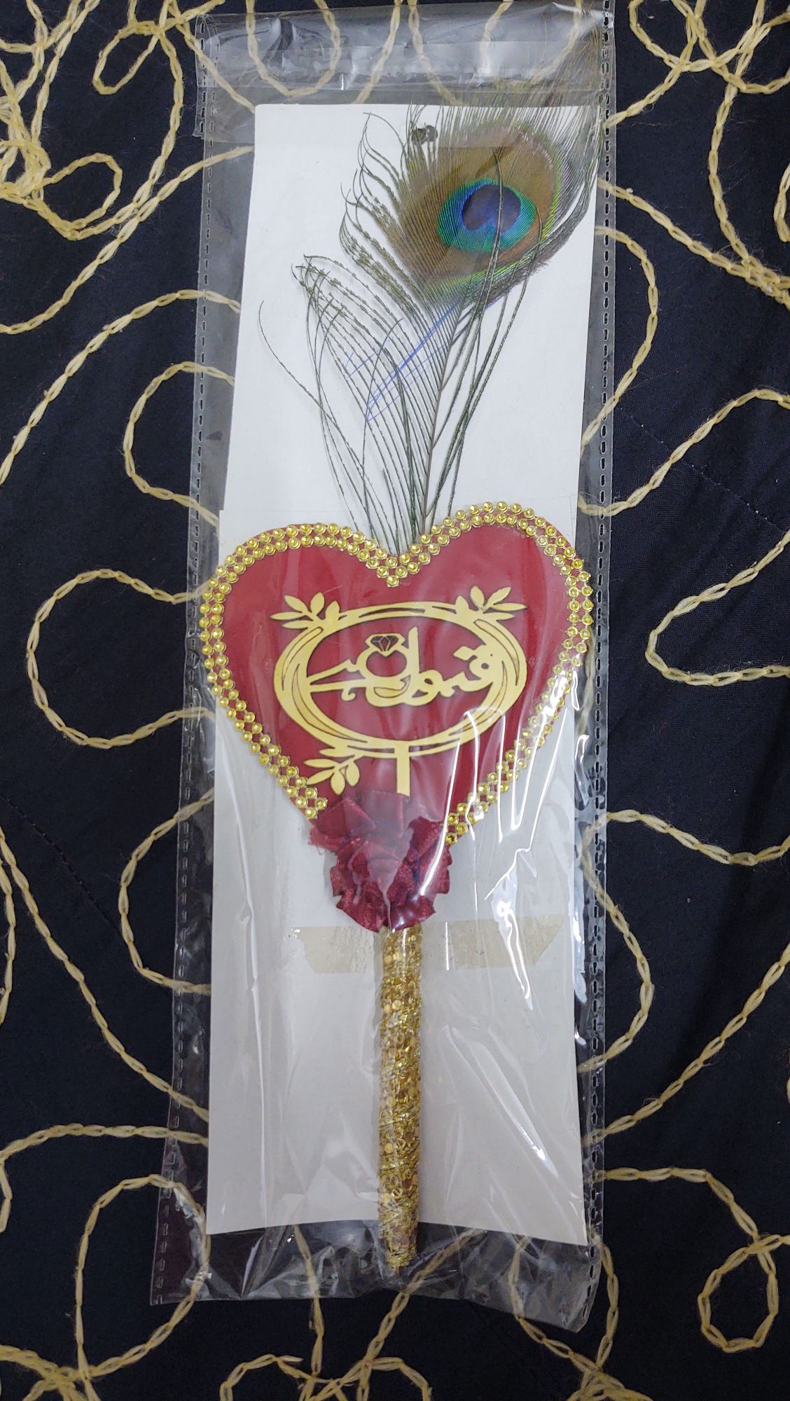 nikkah pen | nikkah pen with qabool hai topper | fancy nikkah pen| nikkah pen with feather on the top
