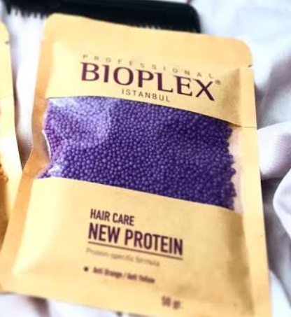 50 Gram Bioplex Blue hair strengthening protein Treatment No Damaged Hair For Bleaching and Colouring Blue Protein Balls
