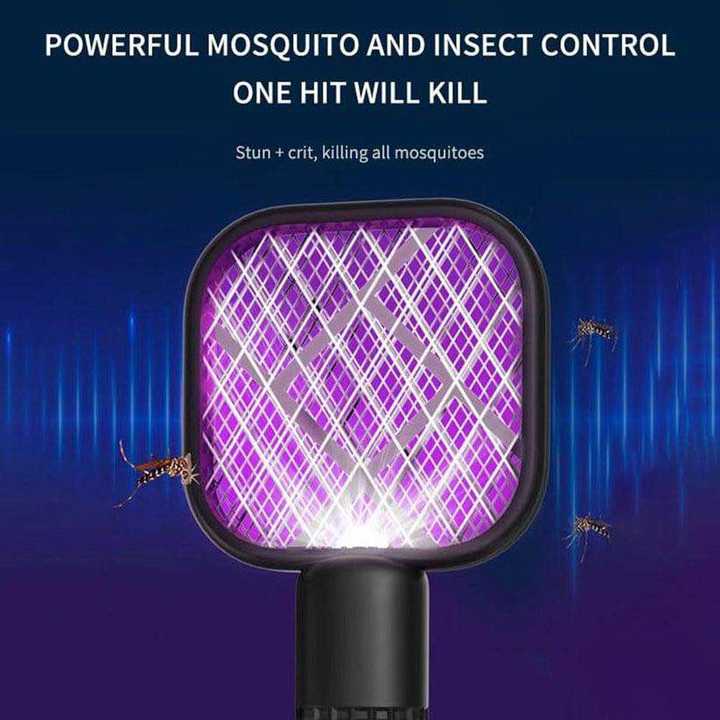 USB Rechargeable Mosquito Swatter | Electric Insect Killer Racket | Portable Mosquito Zapper Bat | Pest Control Racket with Box