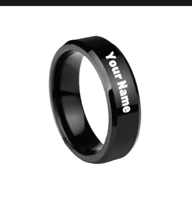 Best quality personalize High Shining ring with free name engraving  By The Gift Customizers