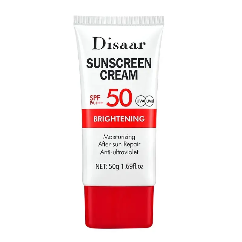 DISAAR 50+ MOISTURIZING SUNSCREEN With Kojic Acid, Ceramide & Vitamin E Brightening And Moisturizing UVA/UVB Sunscreen- 50g price in Pakistan