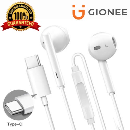 Original Gionee Type C Handsfree | In-Ear Type C Headset Headphones | Earphones | Type-C Earphone | C Type Handfree with Built-in Microphone | Dual Driver Earbuds USB-C | Compatible for Phone 15,16,17 series / Samsung/ OnePlus/ Redmi / Oppo / Huawei price in Pakistan