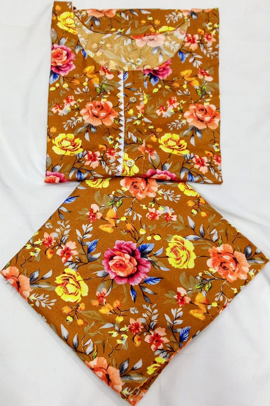 Cotton 2 piece suit new latest design fabric soft Lawn cotton random colour