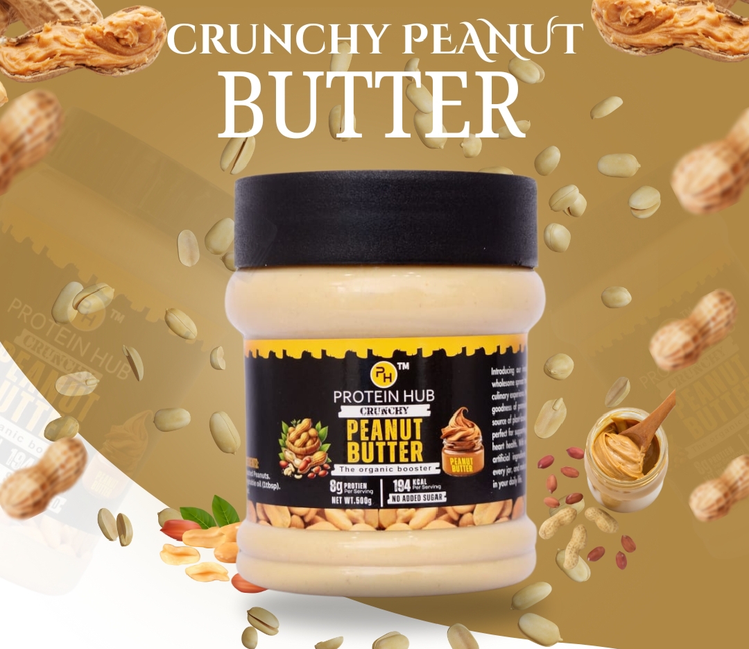 Protein Hub Crunchy Natural Peanut Butter – Keto-Friendly | 500 g