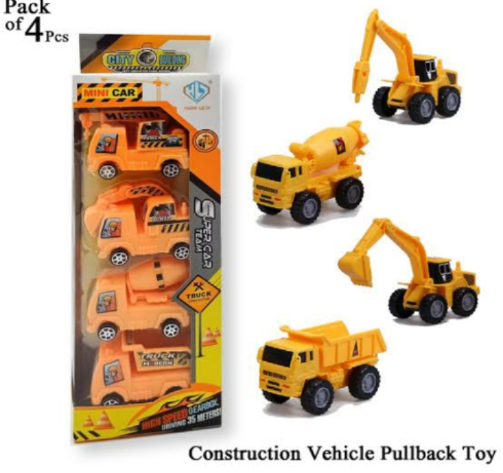 RAFA SHOP Mini car truck set construction cars set 4 Veraities are available