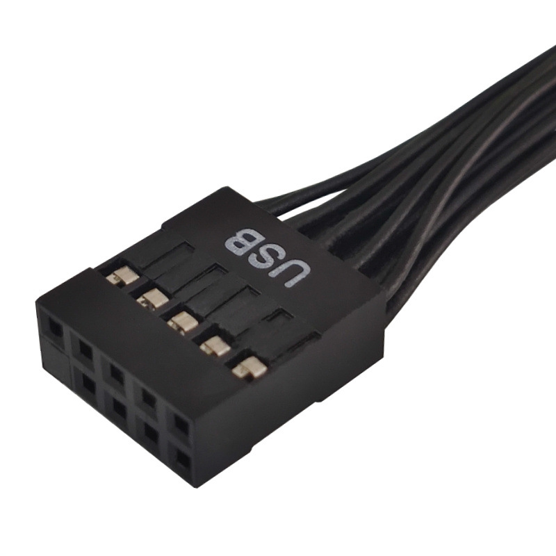 USB 9Pin Extension Splitter Cable 1 to 2 Motherboard Adapter USB2.0 9PIN Dual 9PIN Cord Interface Hub for PC Computer Cable