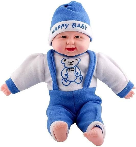 Hontral Poem Baby Doll & Laughing Baby Boy 54 cm - Both Big Model Stuffed Doll Soft Toy Combo Offer( Colour May Vary)