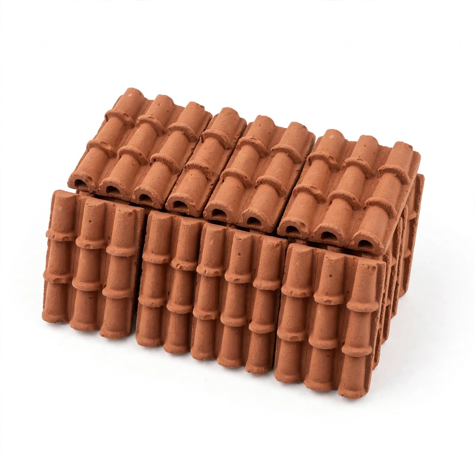 100 PCS Mini Clay Bricks for Miniature House Building | DIY Crafts | Doll House Construction | School Project Building Blocks