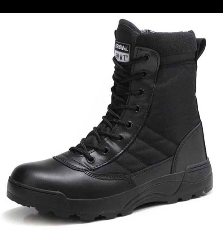 SWAT Hiking MILITARY style LONG SHOES , POLIC LONG SHOES , CAMAL SWAT LONG SHOES, TACTICAL BOOT STRONG WINTER SHOES ANKLE SHOE ARMY STYLE BLACK FOR POLIC MEN AND WOMEN