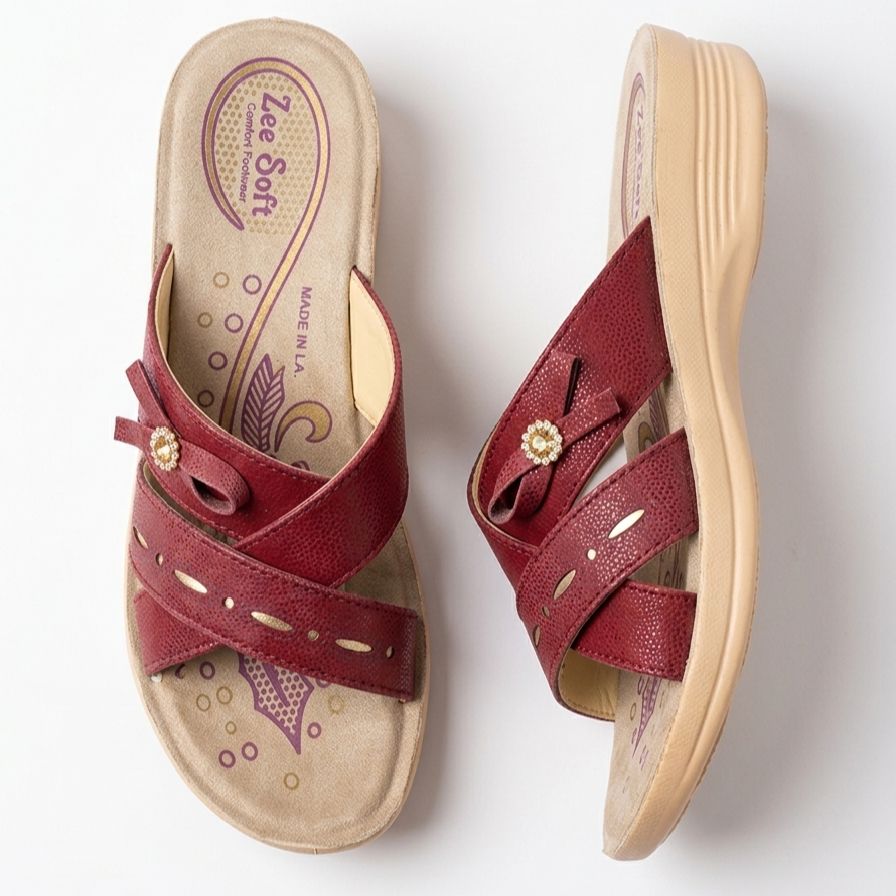 Women Wedge PU Leather Flip Flops Best Quality Wedge Sandals for Women