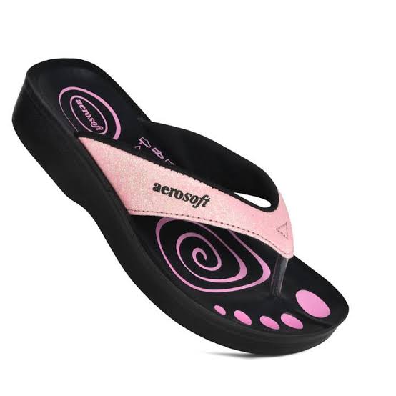 American Softy Comfy Flip Flops PU Leather Softies & Sandals for Women Outdoor Flip Flops Wedge Sole