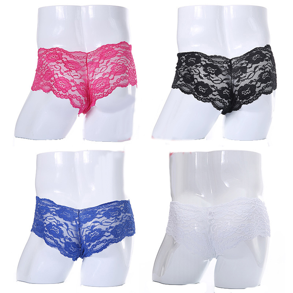Men's  Lace Briefs Underwear Breathable And  Men's Underwear