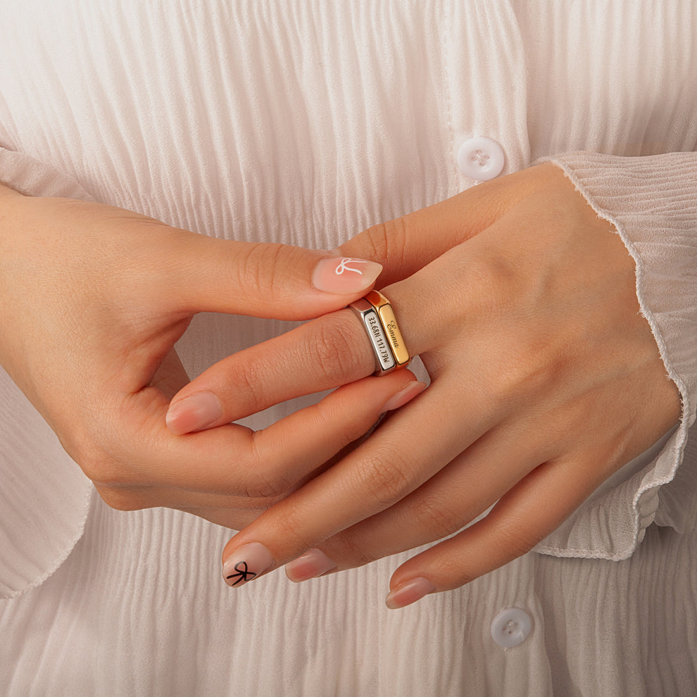 Customize Personalized Bar Ring