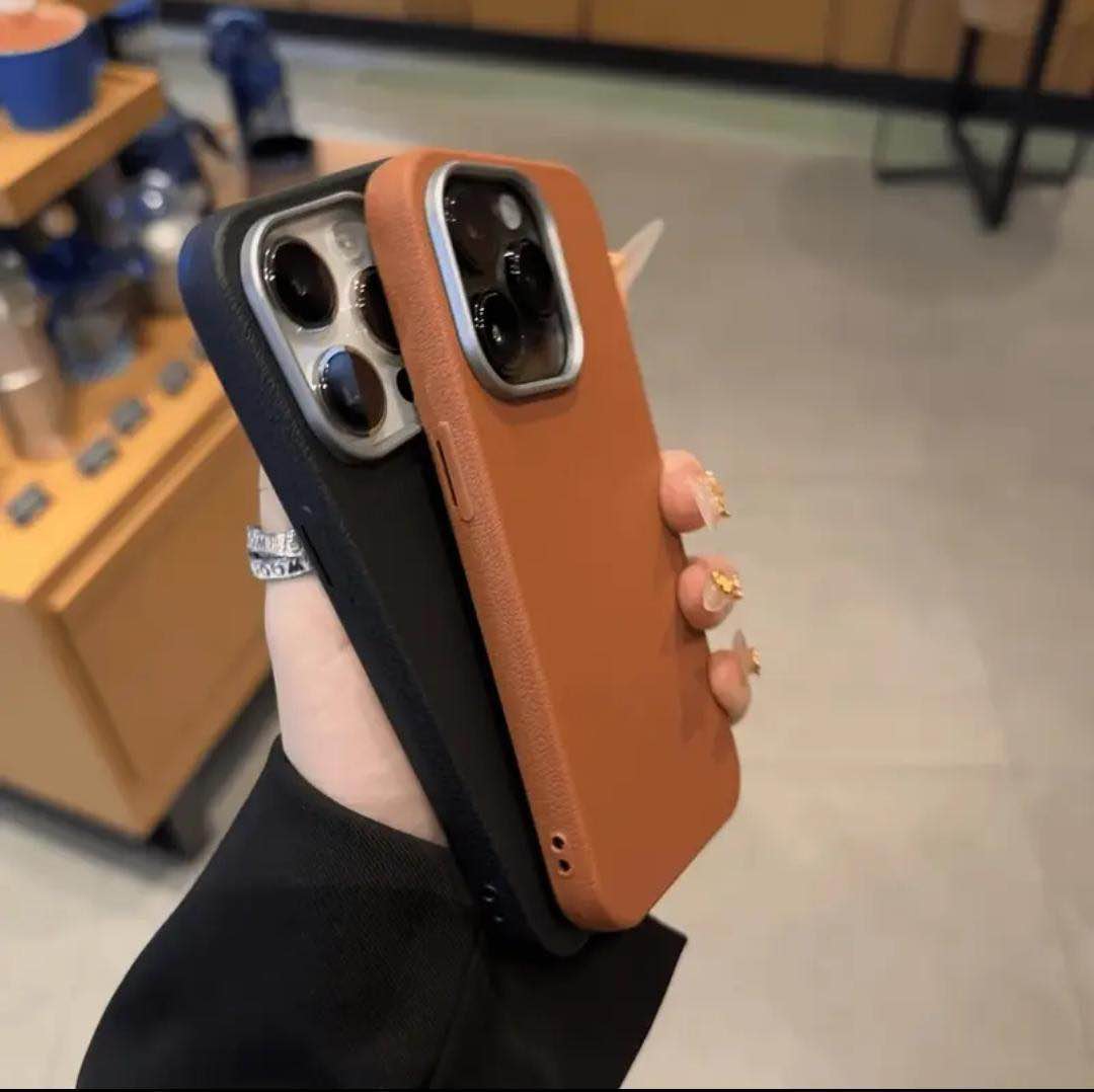 Luxury Leather Case With Camera Lens Protection