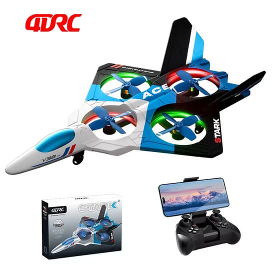 Fighter Jet Remote Control Airplane Toy for Kids | RC Fighter Jet Plane with Lights & Long Range | 360 Flip Stunt Roll & Rechargeable Remote Control Aircraft
