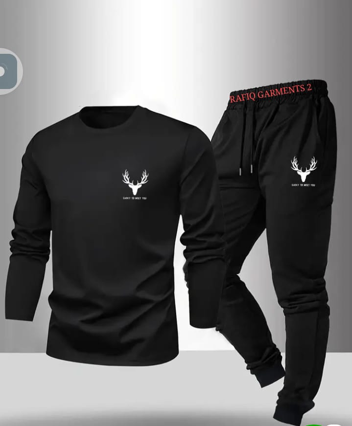 NEW ARRIVALS FULL SLEEVE ROUND NECK SWEAT SHIRT AND TROUSER SET FOR MENS BOYS/FULL SLEEVE BLACK PREMIUM QUALITY MENS TRACKSUIT