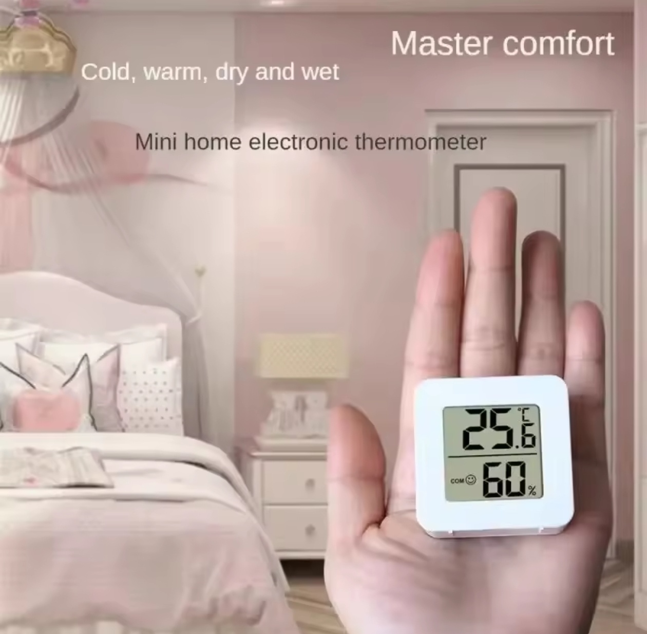 LCD Digital Thermometer Hygrometer Indoor Room Electronic Temperature Humidity Meter Sensor Gauge Weather Station For Home