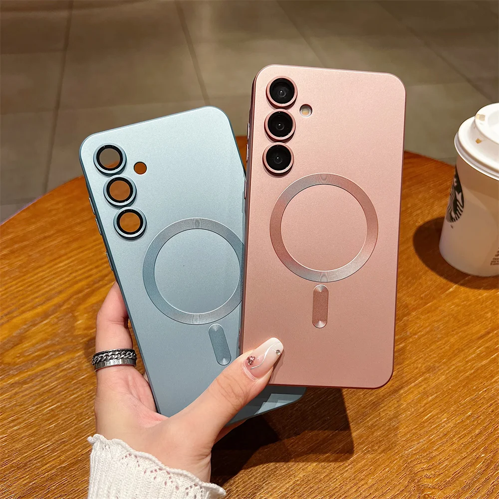 Magnetic Soft TPU Phone Case For   S25 Edge S24 Ultra S23 S22 Plus S21 FE A56 A36 A26 A26 A16 A06 A55 A54 A35 Cover