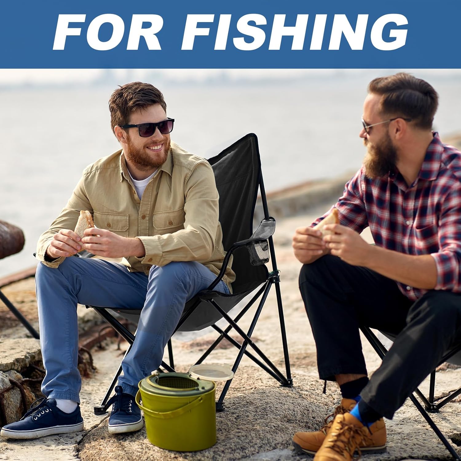 Portable Folding Camping Chair Lightweight Outdoor Foldable Chair with Carry Bag – Heavy Duty Fishing Chair for Camping, Hiking, Picnic, BBQ, Beach, Garden & Travel – Strong Steel Frame, Compact & Easy to Carry