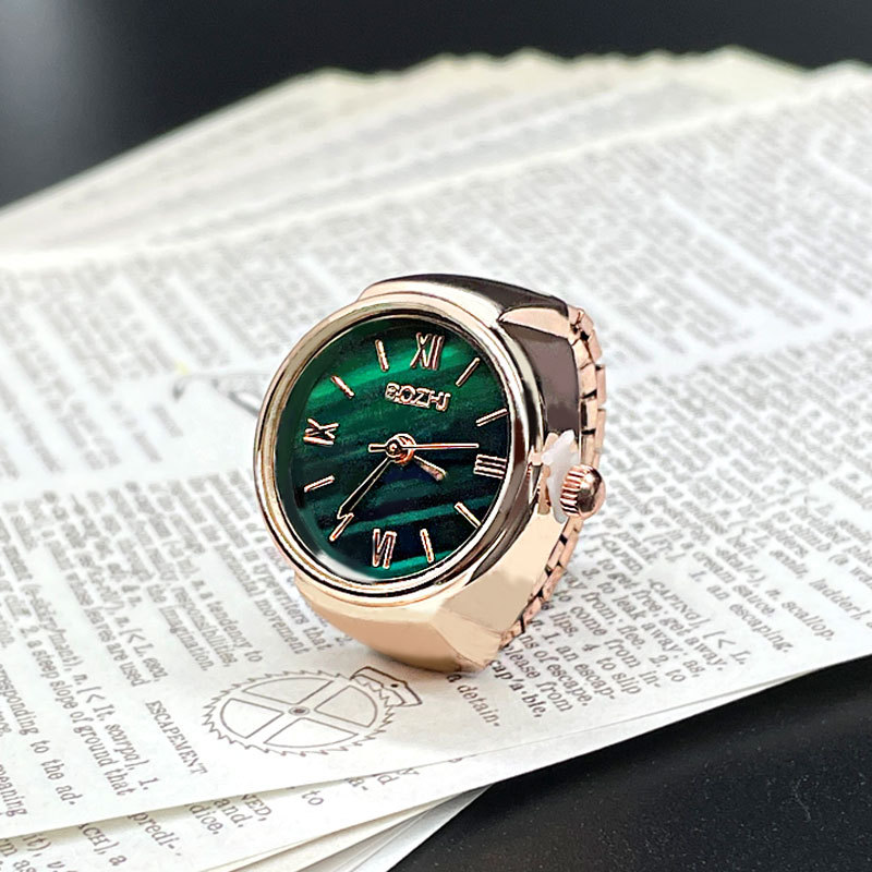 Hot Selling Finger Watch Ring Creative Movement Fashion Accessories Vintage Alloy Shell Quartz Watch Men Jewelry Women 