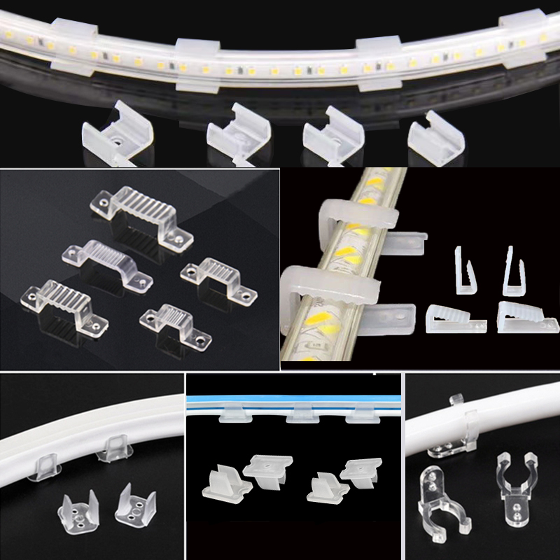 LED Strip Lights Connector LED Cable Organizer Clip Cable Management For W5-20mm Neon Led Tape 110V 220V 24V Wire Manager Holder
