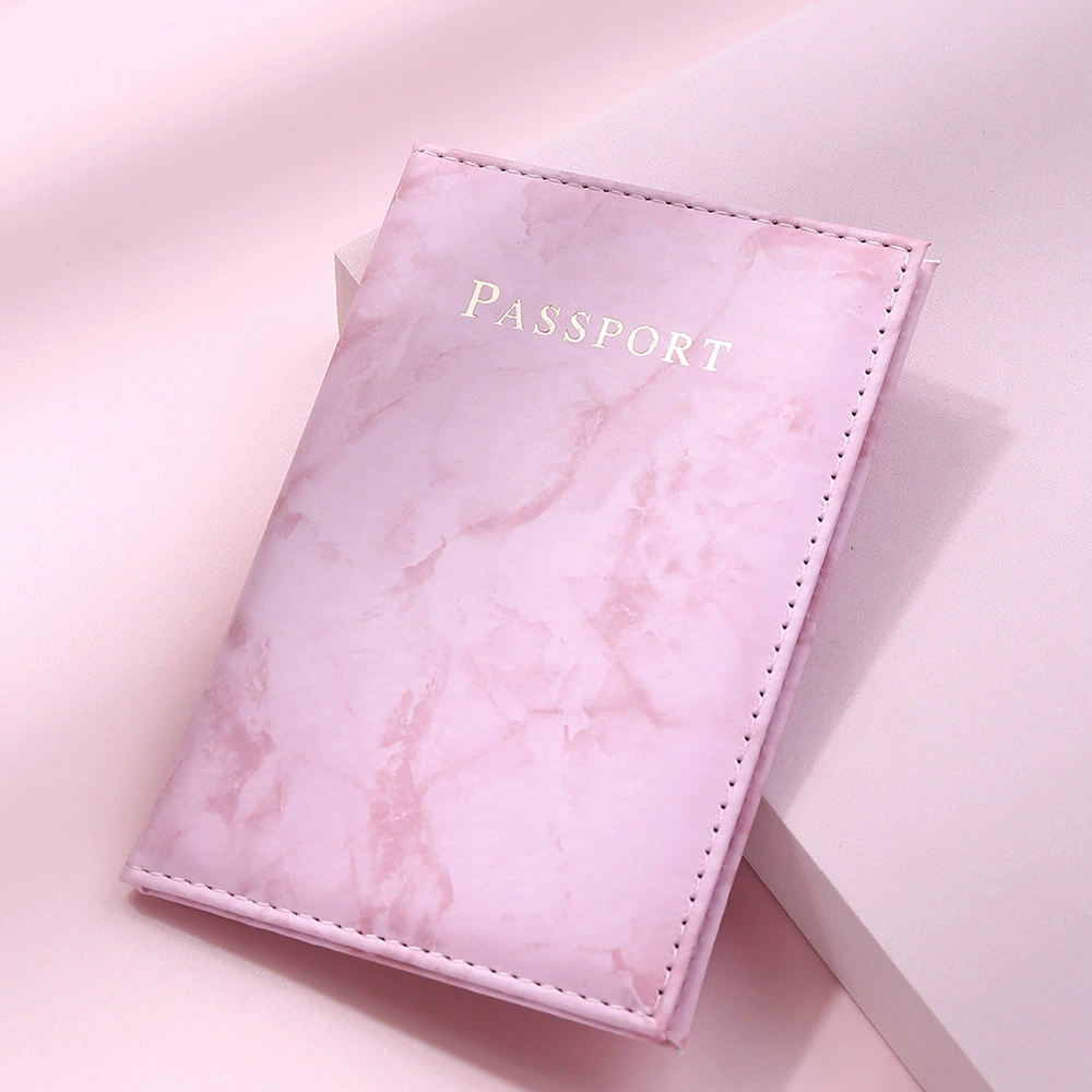 Women Men Passport Cover Pu Leather Marble Style Travel ID Credit Card Passport Holder Packet Wallet Purse Bags Pouch