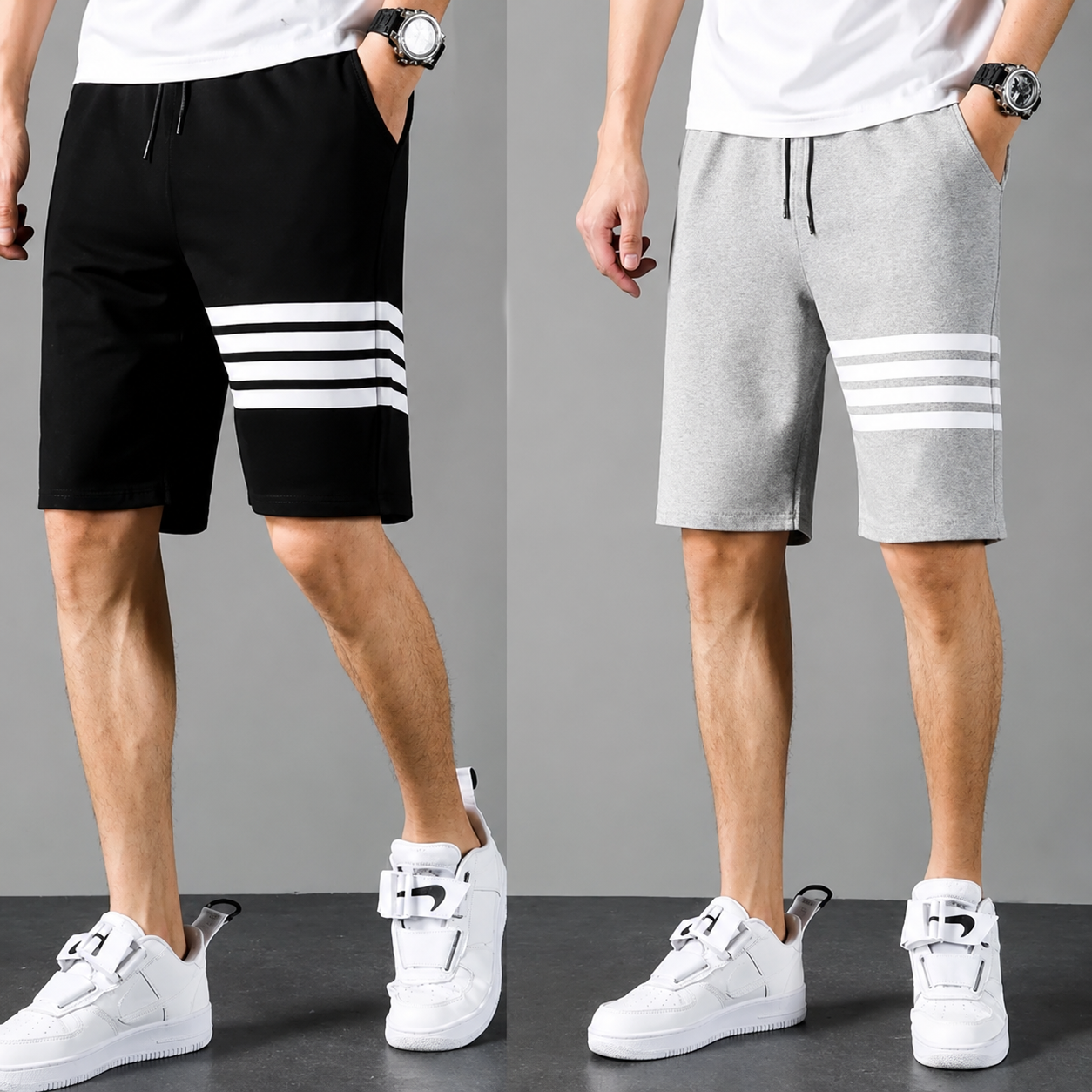 Shorts Trouser for Men Summer Pack of 1 & 2 Soft Cotton Jersey Fabric Casual Comfort Style Multiple Colors Available