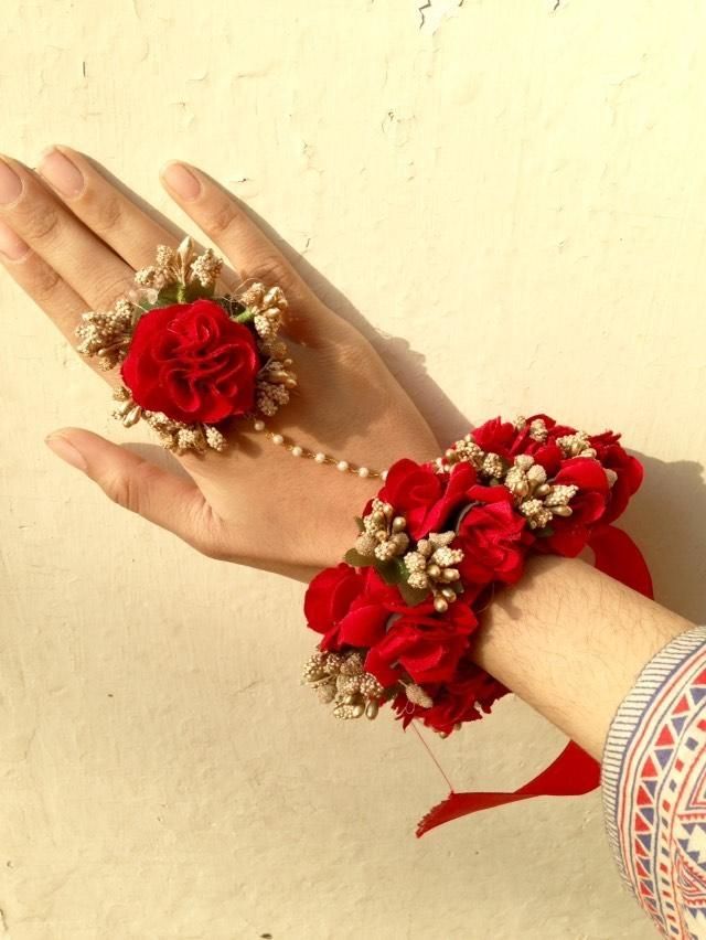 Artificial Flower Hand Gajra with ring