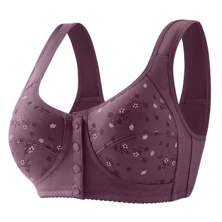 Women's Cotton 3 Button Maternity Nursing Bra