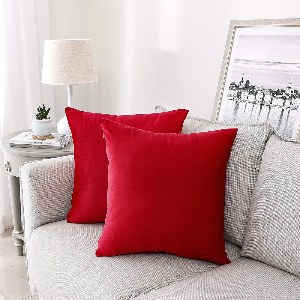 Plain Velvet Cushion Covers By Ayat Bedding