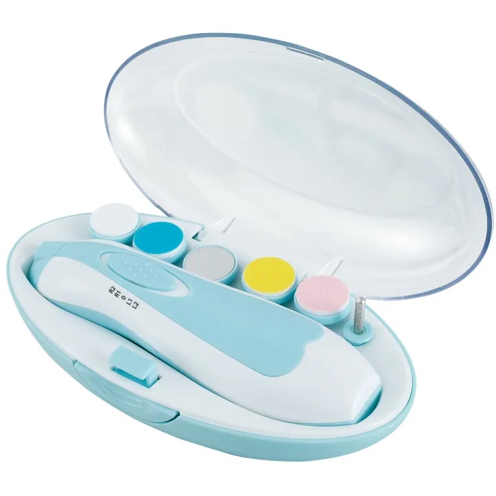 Baby Nail Clippers Safe Electric Baby Nail Trimmer, Baby Nail File Kit Born (Blue)