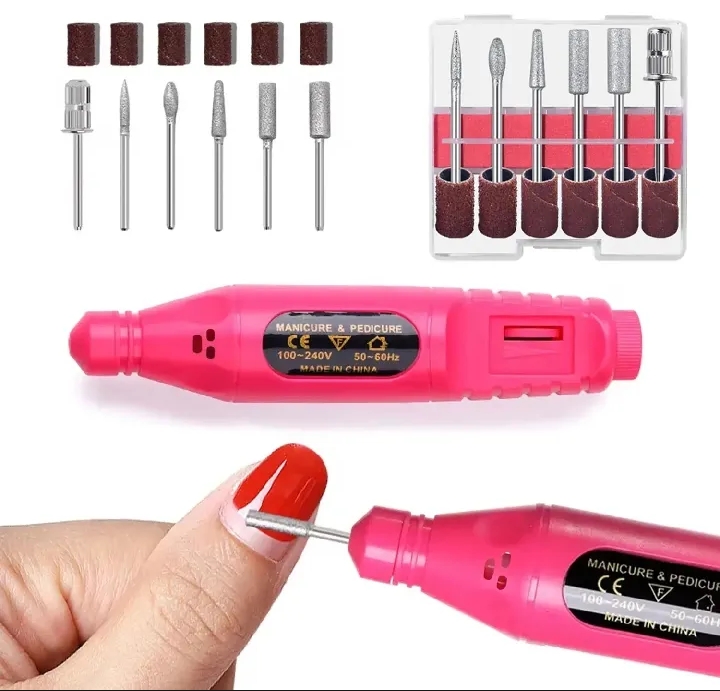 PrimeCove Strong Electric Nail Sander Nail Drill Machine Grinding Equipment Milling Cutter For Manicure Pedicure Polishing Tools
