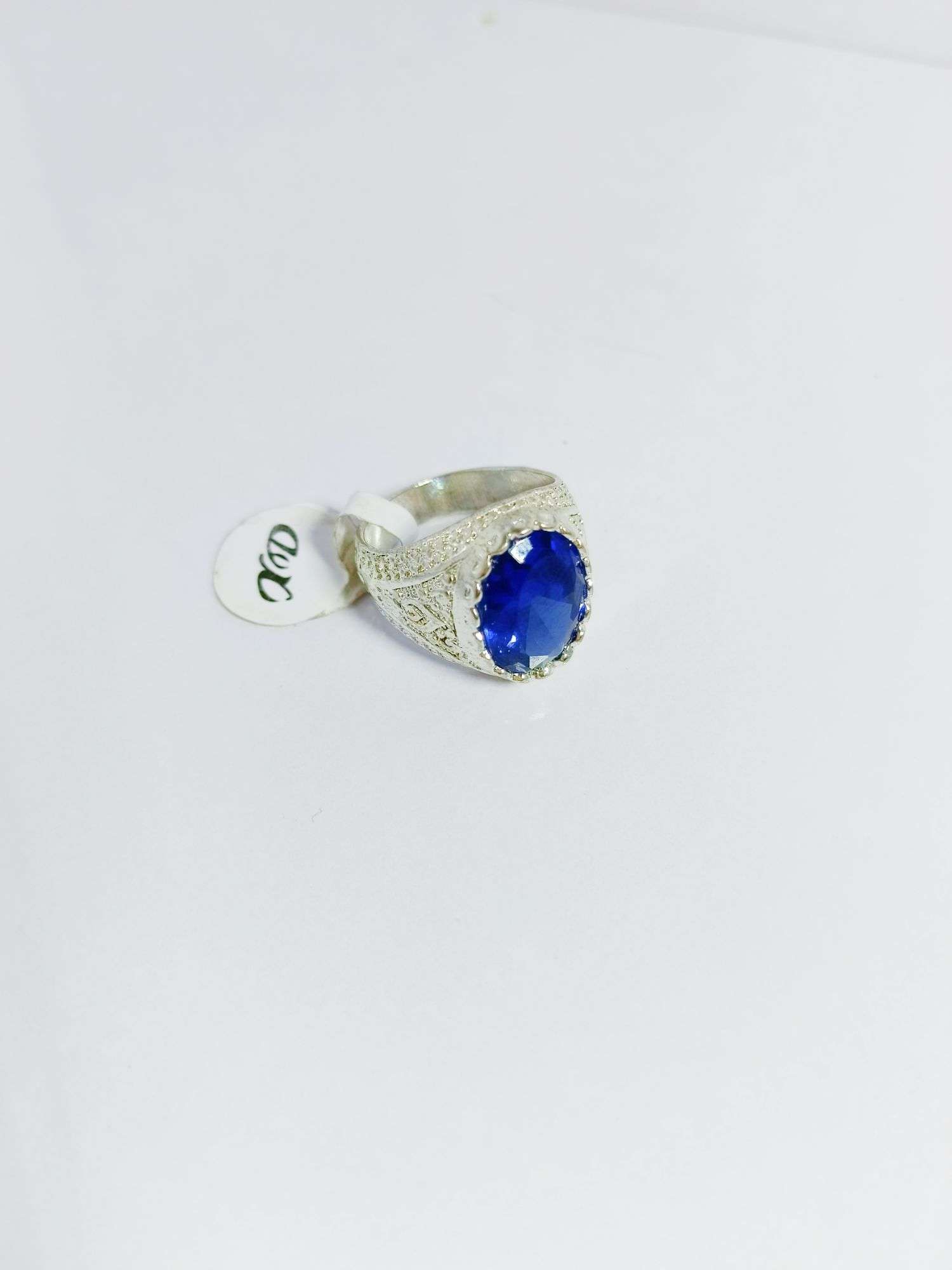 Pre-owned Handmade Mens Real Blue Sapphire Ring Original Neelam Stone Ring  Kashmiri Neelam Stone | ModeSens