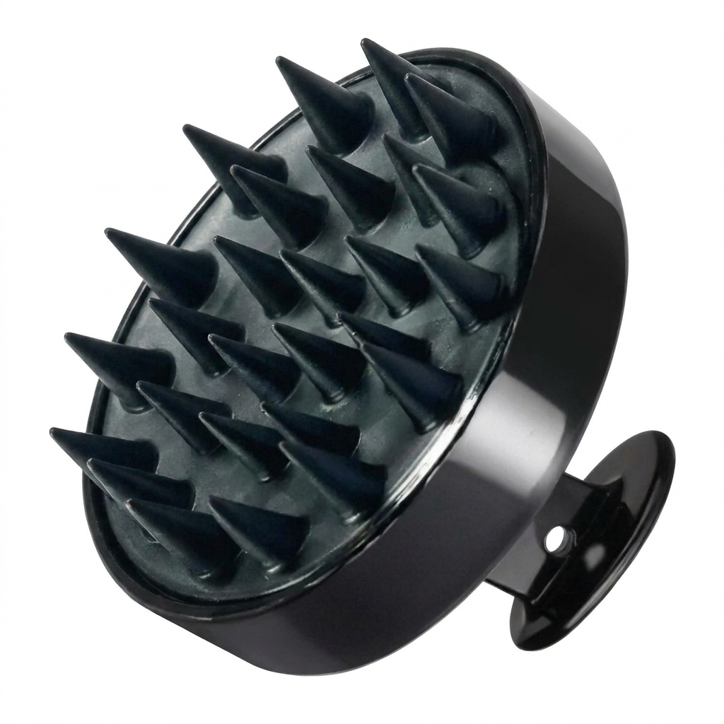 Black Shampoo Massager Brush Scalp Hair Scrubber with Soft Silicone Bristles For All Type Of Hairs Straight Curly Wet Dry For Men Women Children price in Pakistan