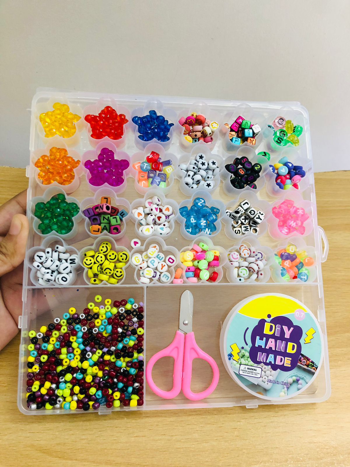 DIY Multi Beads Boxes/Bead Box with Elastic Thread tag