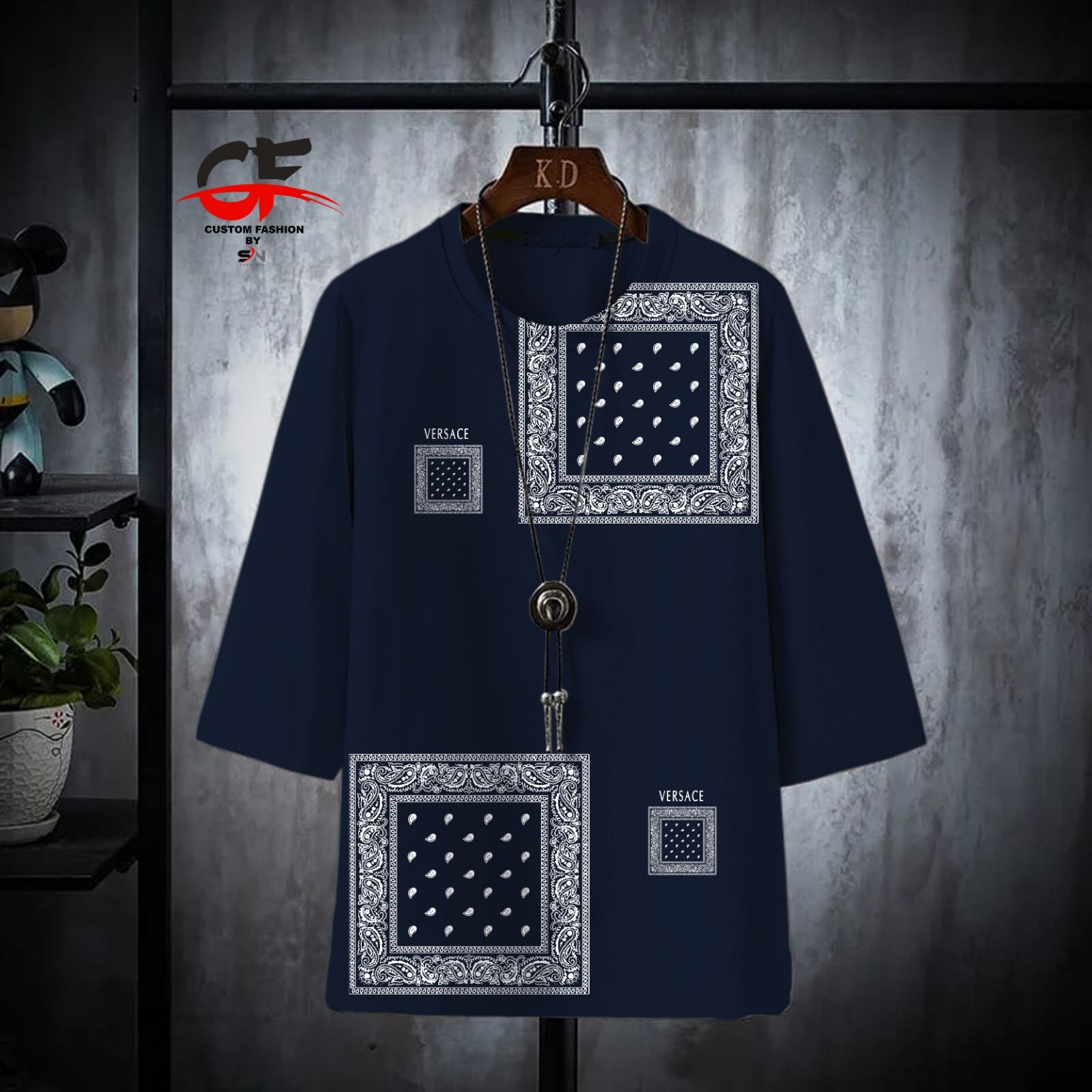 New stylish osm square printed summer drop shoulder tshirt for men