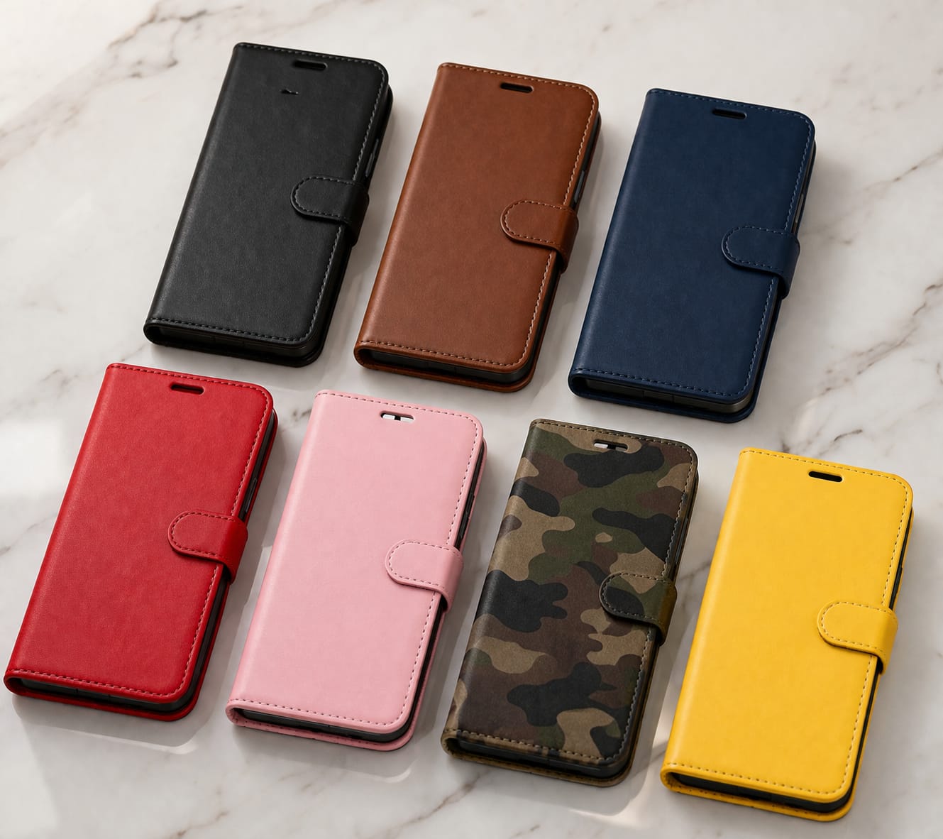 Xiaomi Redmi 13C 4G Case, Premium PU Leather Magnetic Shockproof Book Stand Folio Flip Wallet Case Cover with Card Holder