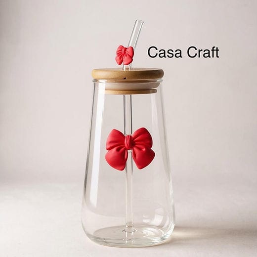Airtight Bow Glass Juice Mug