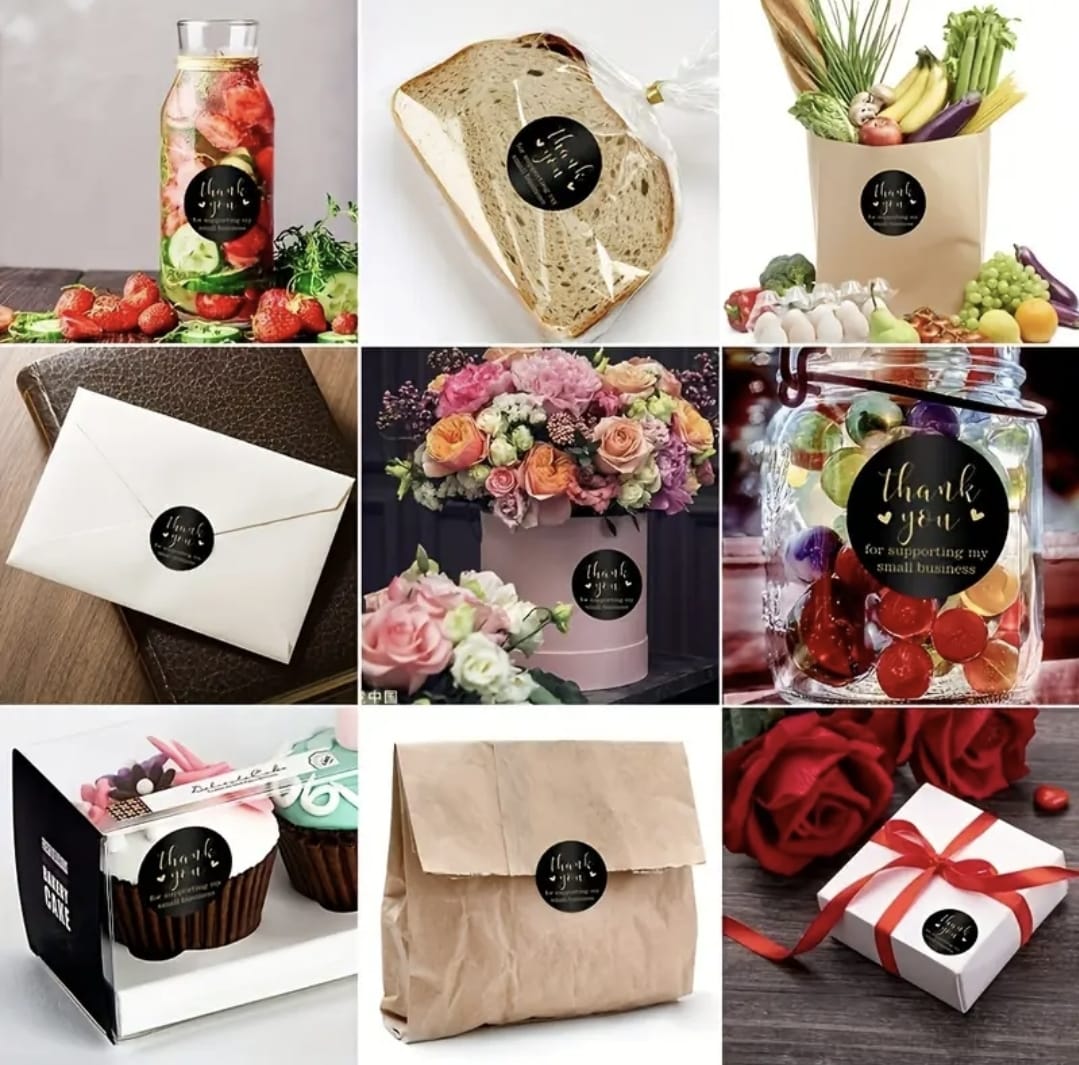 Thank You Stickers - Thank You For Supporting My Business Stickers Roll 800 Pcs - Thankyou Stickers For Envelope Seal