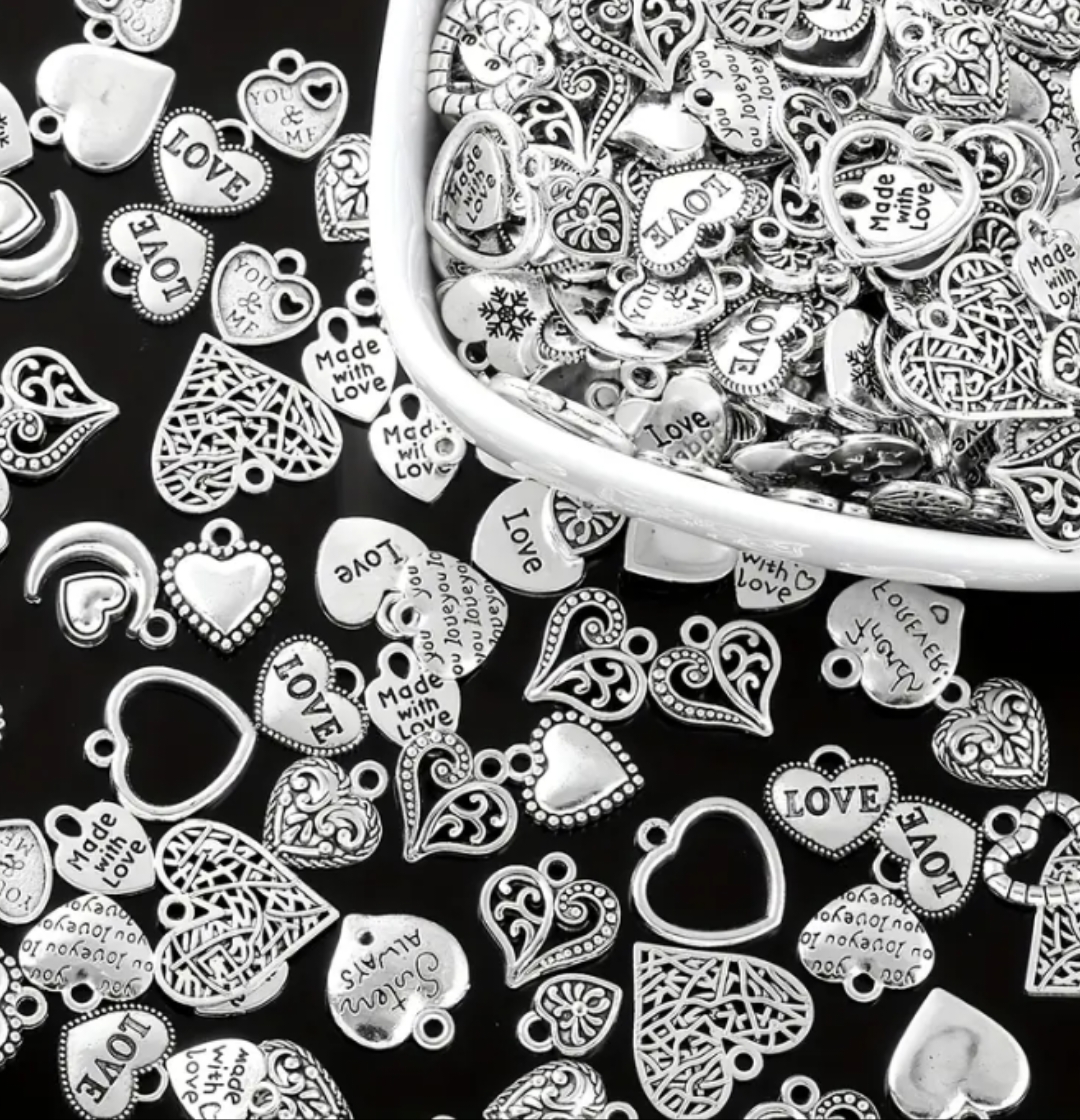 500 -10 pcsMixed Zinc Alloy Pendant Charms - Vintage DIY Jewelry Making Supplies for Bracelets, Necklaces & Accessories - Assorted Shapes & Designs, Durable Metal Craft Charms for Crafting, Beading, and DIY Projects, Craft Charms, Beading Accessories,