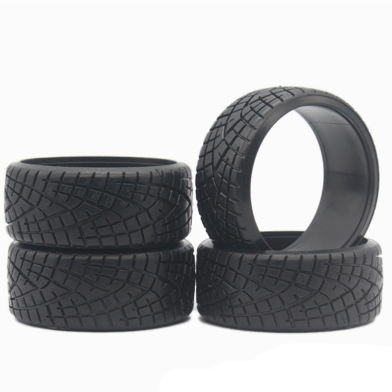 4Pcs RC Car On Road Racing T-Drift Tyres Fit 26mm 1/10 HSP HPI Tamiya Yokomo for 94123 94103