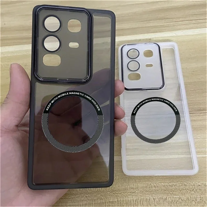 Transparent Magnetic Charging Case For Infinix Note 50 Pro Plus 50S 50X 40 Pro Plus 4G 5G Lens Camera Protect TPU Silicone Cover