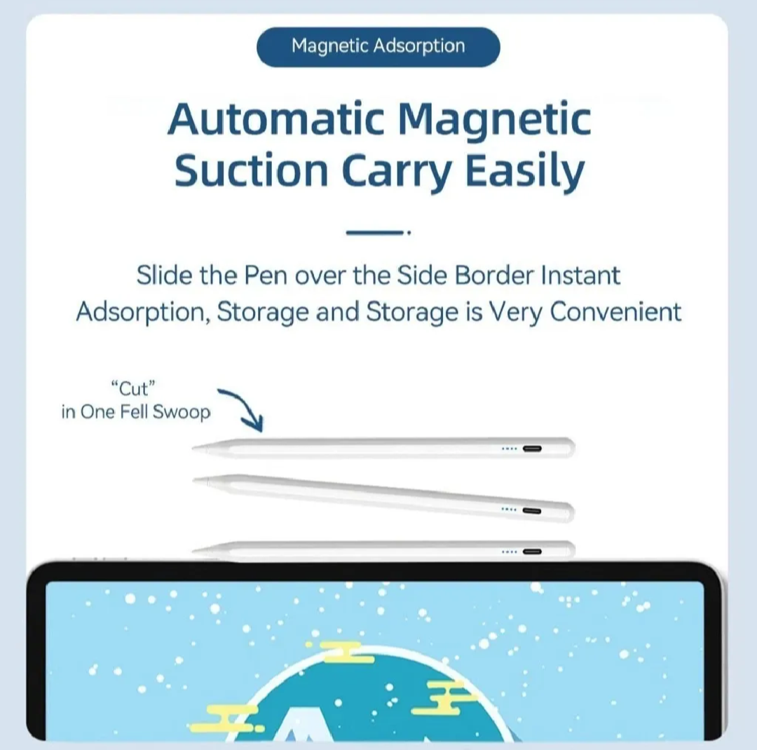 Universal Stylus Pen for All Touch Devices | High Precision Metal Tip Digital Pen for, Android & Windows Tablets | Super Long Battery | Rechargeable | No Palm Rejection