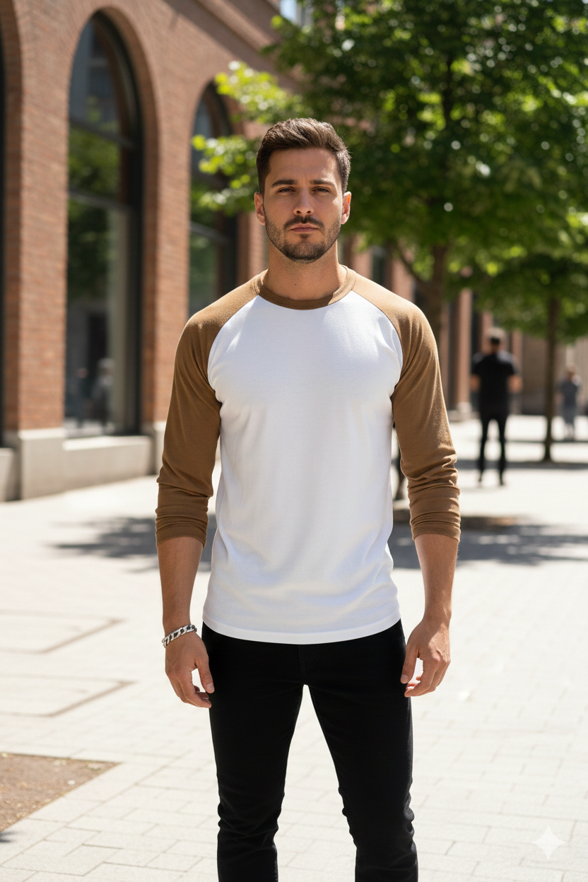 Men's Basic Reglan Long Sleeve T-Shirts